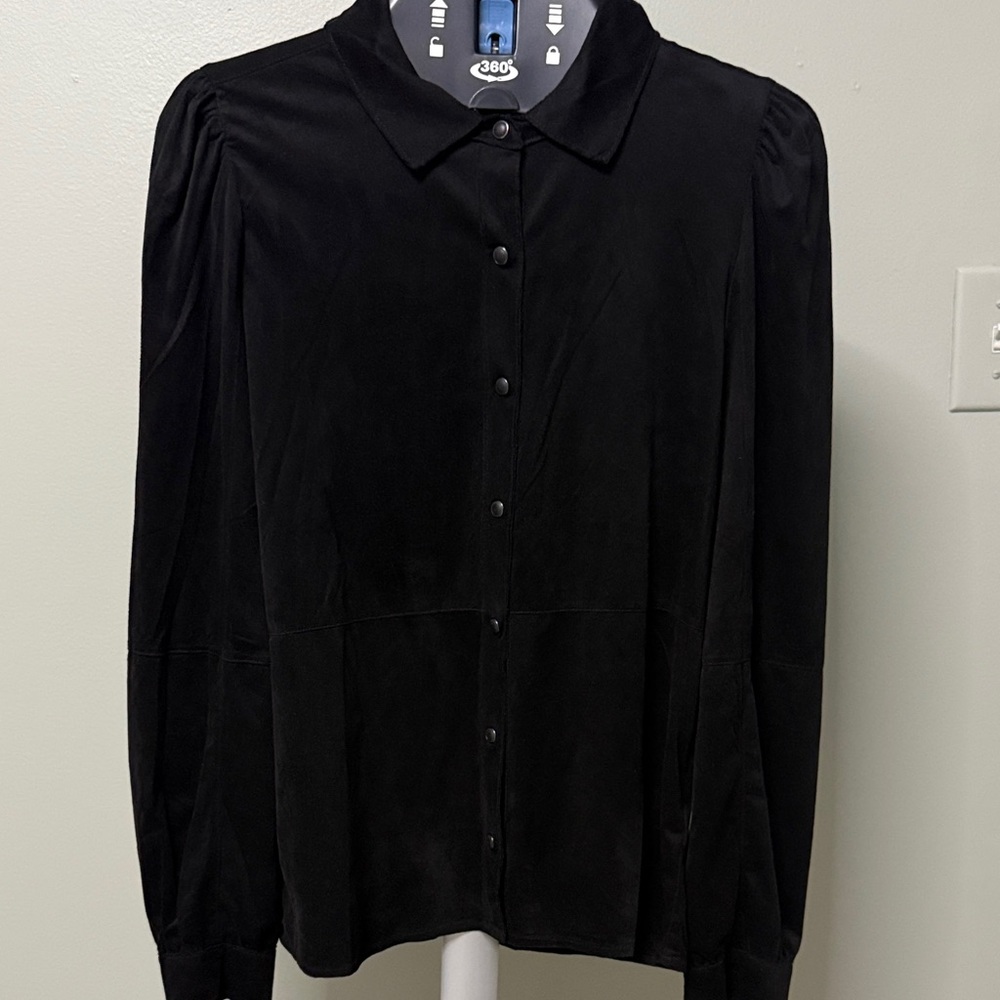 Another Love Black Button Down Shirt